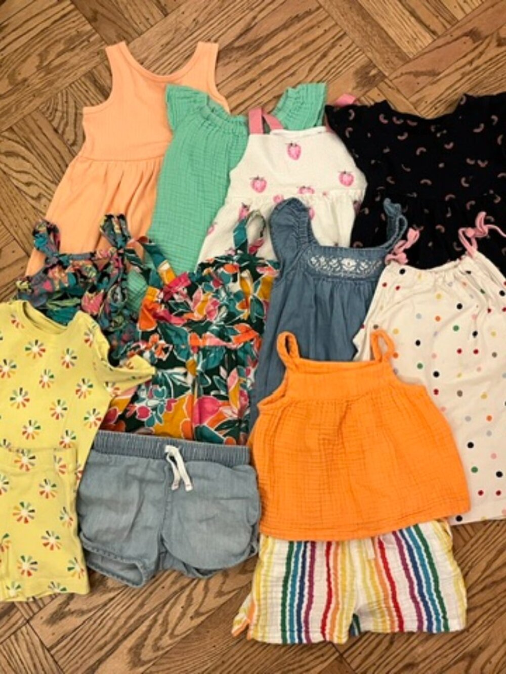 2T Toddler Girls Summer Bundle - Primary, Zara, Cat & Jack, Carters, and more